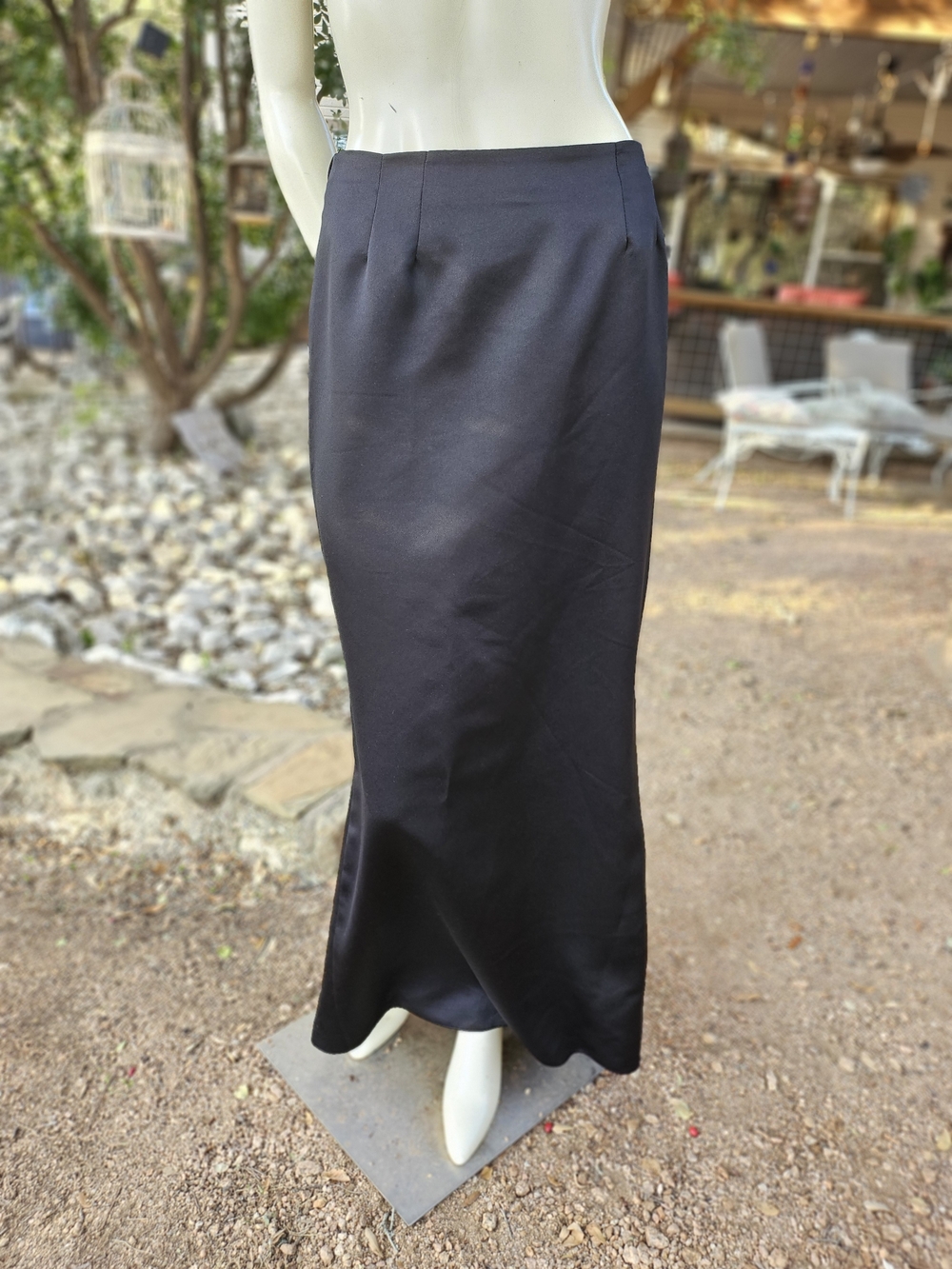 New W Tag Alex Evenings Black Maxi Skirt - Sleek Evening Silhouette Edge S
